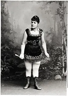 Whip Prints: Woman Circus Lion Tamer With Wip