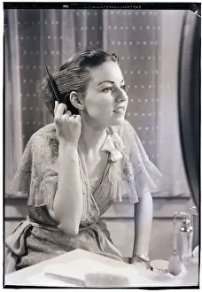 Everyday Scene Prints: Woman Combing Her Hair