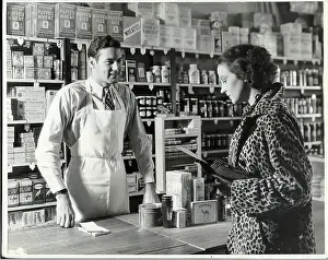 Counter Prints: Woman At Counter In Grocery Store