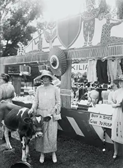 Southampton Prints: Woman and Cow at Fair