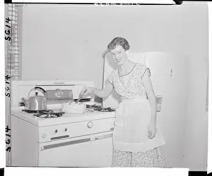 Homemade Prints: Woman Cutting a Cake
