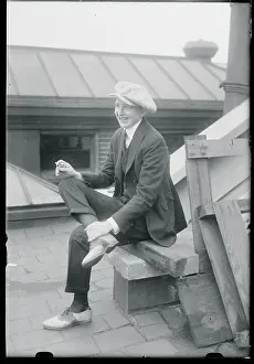 Secrecy Prints: Woman Disguised as Man on Roof