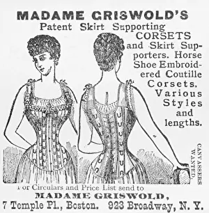 Woman Displaying Corset