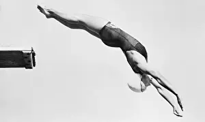 Woman Diving Backwards