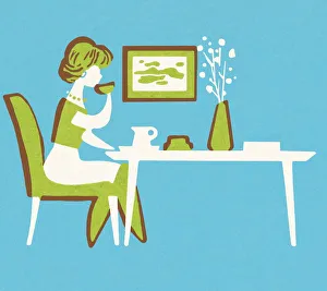 Images Dated 26th February 2015: Woman Drinking Coffee