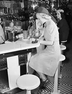 Woman Drinking Milkshakes