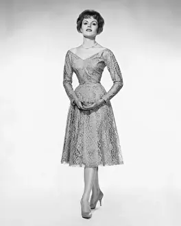 Grainy Prints: Woman in evening dress