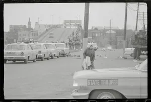 Selma Prints: Woman Favoring Her Injured Leg