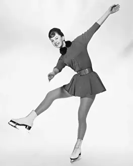 Woman figure skating