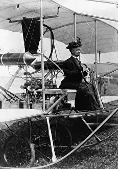 Steering Wheel Prints: Woman Flier on a Double-Decker Crate