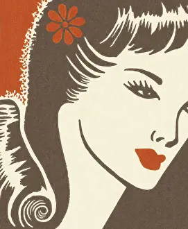 Woman With Flower in Her Hair