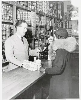 Counter Prints: Woman and Grocer