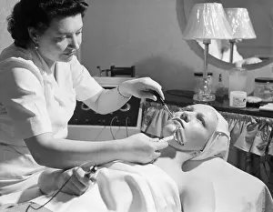 Facial Prints: Woman Having Facial Rejuvenation