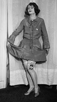 Flask Prints: Woman Holding up Dress with Garter Flask