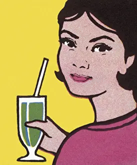 After Work Prints: Woman Holding Drink