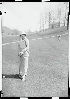Bath County Prints: Woman Holding a Golf Club