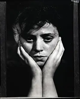 Hands On Face Prints: Woman Holding Her Head