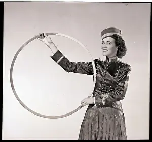 Stool Prints: Woman Holding a Hoop