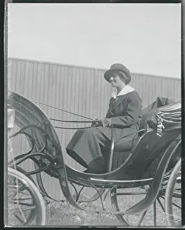 Newport Prints: Woman in Horsedriven Buggy