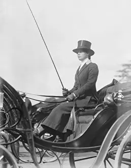 Newport Prints: Woman in Horsedriven Buggy