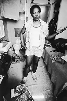 Framingham Prints: Woman Inmate Standing In Prison Cell