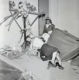 Nevada Prints: Woman Inspecting Mannequins; Atomic Test