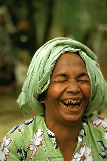Malaysian Prints: Woman Laughing