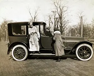 Stepping Prints: Woman Leaving Hired Cadillac