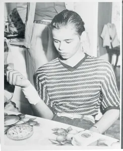 Indiana Prints: Woman Looking at Her Bandaged Wrist