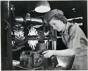 Assembling Prints: Woman Making Airplane Engine Parts