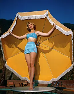 Bikini Prints: Woman Modeling Bathing Suit