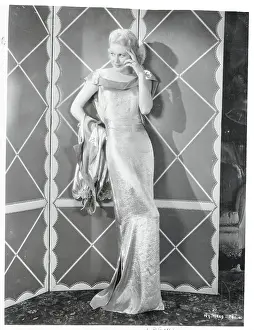 Woman Modeling a Beautiful Gown
