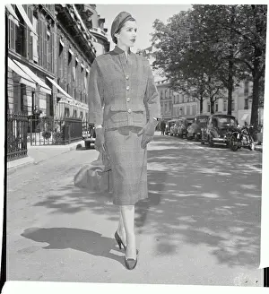 Woman Modeling a Cardigan Ensemble
