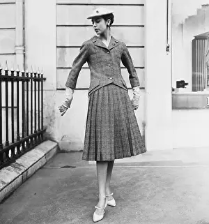 Woman Modeling a Christian Dior Jacketed Dress