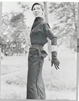 Woman Modeling a Designer Dress