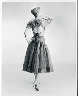 Woman Modeling a Dress