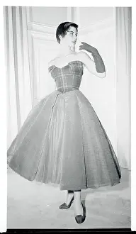 Woman Modeling a Dress
