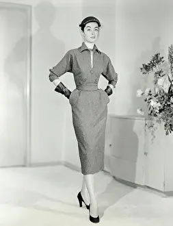Modeling Prints: Woman Modeling Fall/Winter Wool Suit