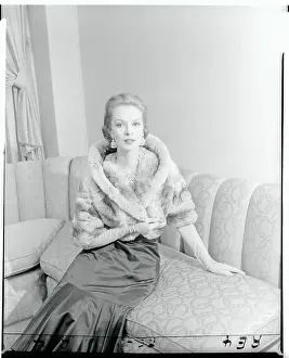 Woman Modeling Fur Jacket