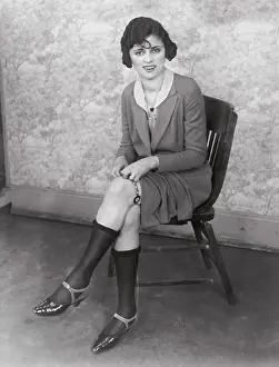 Woman Modeling Latest Flapper Fad