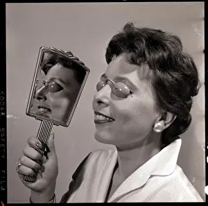 Modeling Prints: Woman Modeling the New Eyeshells