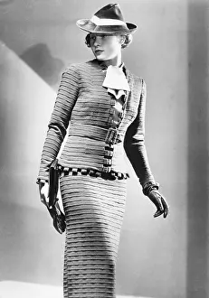 Woman Modeling New Fall Suit