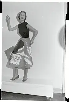 Woman Modeling a Skirt