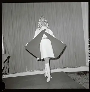 Woman Modeling Stewardess Outfit