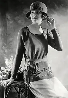Woman Modeling Sweater and Hat