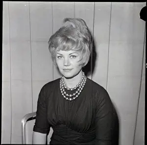 Woman Models Her Hairdo