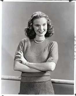 Woman Models Nylon Sweater