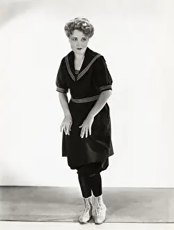 Bloomers Prints: Woman Models Sailor-Style Suit/Bloomers