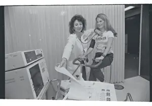Woman Being Monitored on Exercise Bike
