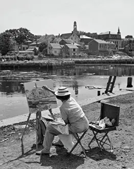 55 Art 003 Prints: Woman Painting
